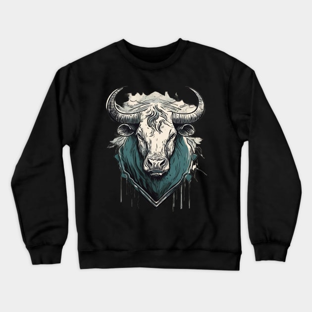 Evil cow Crewneck Sweatshirt by CLANCY'S STORE